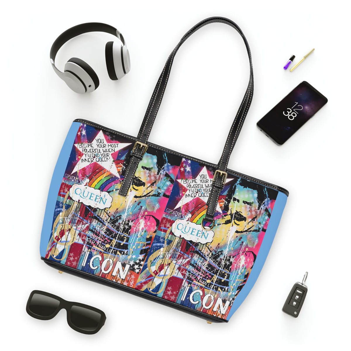 "Find Your Inner Queen-Freddie  Mercury" PU Leather Shoulder Bag