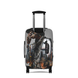 Luggage Cover - Urban Jazz Double Exposure Travel Suitcase Protector