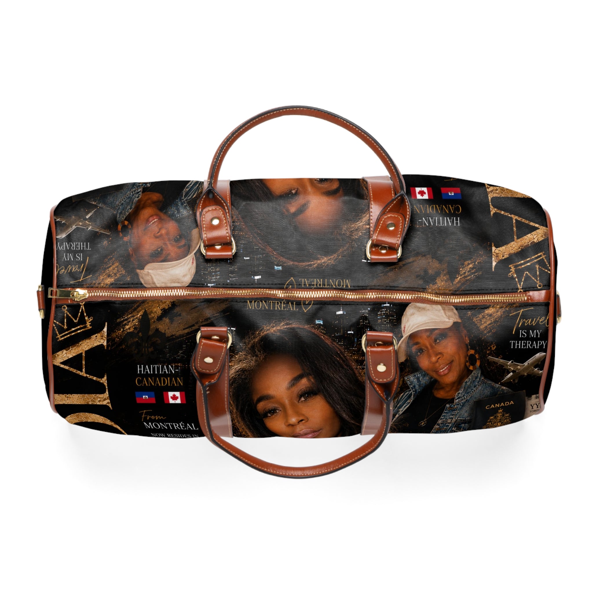 Nadia C Waterproof Travel Bag — Personalized Photo Pet & Portrait Duffle
