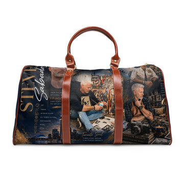 Steve Seabados Travel Duffle Bag — Waterproof Weekender with Photo Collage Design