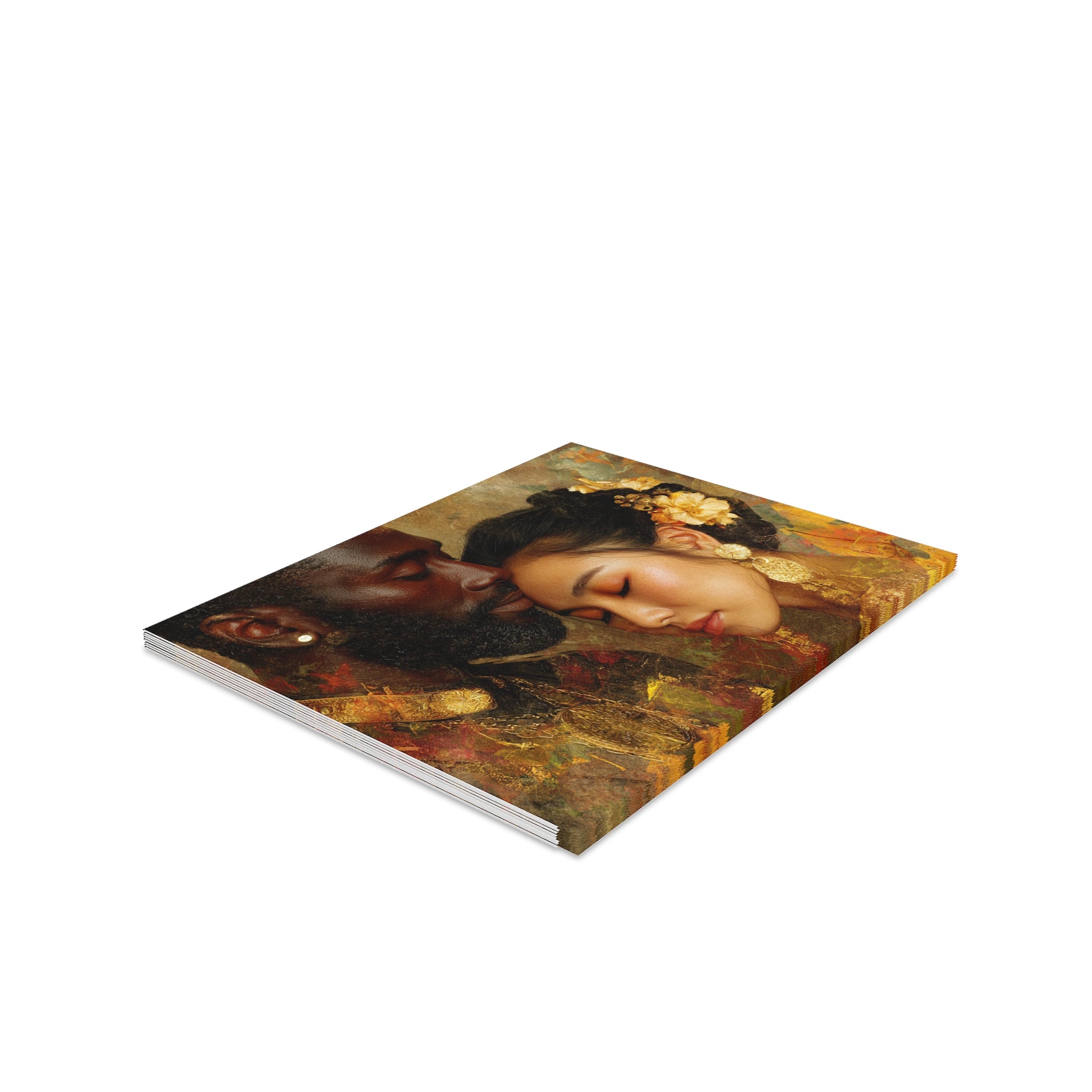 Greeting Card — Romantic Multicultural Portrait (Set of 8/16/24)