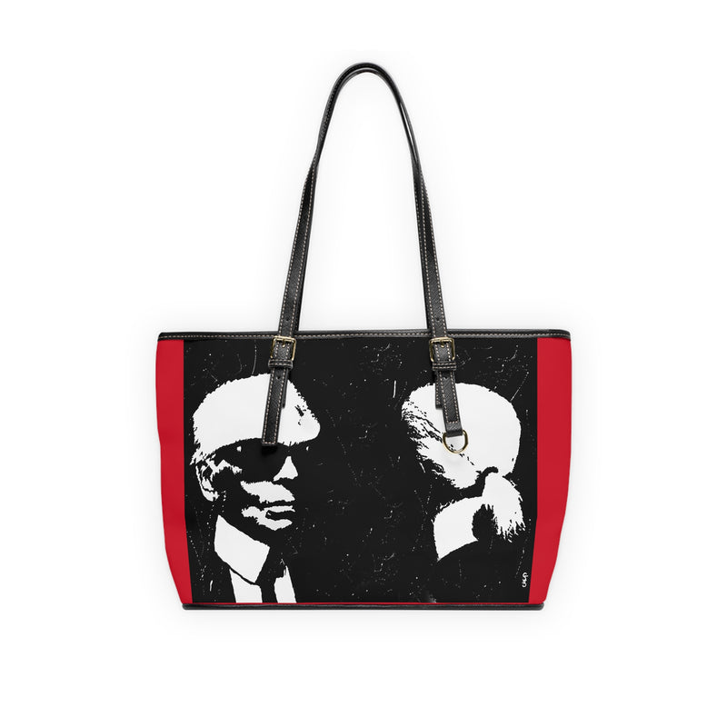 "Label Whore 2-Karl Lagerfeld"  PU Leather Shoulder Bag
