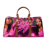 PINKY'S Personalized Pink Photo Travel Bag — Waterproof Weekend Duffle with 'Pinky' Design