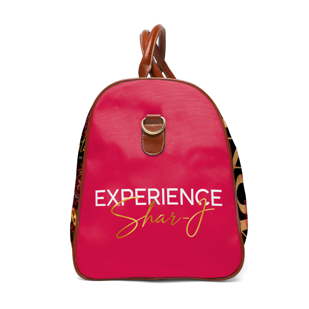 R&B Singer Monica Waterproof Travel Bag – Vintage Glam Collage Duffle (Atlanta & Music Theme)