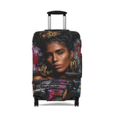 Portrait Art Luggage Cover — Bold Woman Face Travel Protector