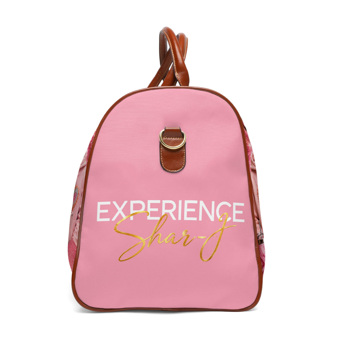 LOVEABLE CREATIONS Pink Glam Cosmetic Travel Bag – Waterproof Duffle for Makeup & Toiletries