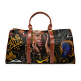 JULY BLACK Waterproof Travel Bag — Stylish Black Heritage Portrait Weekend Duffle