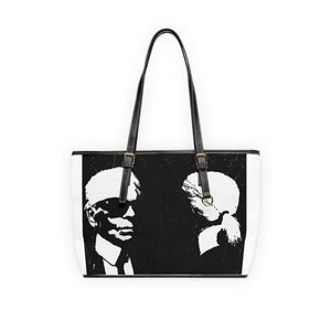 "Label Whore Karl Lagerfeld Tribute" PU Leather Shoulder Bag