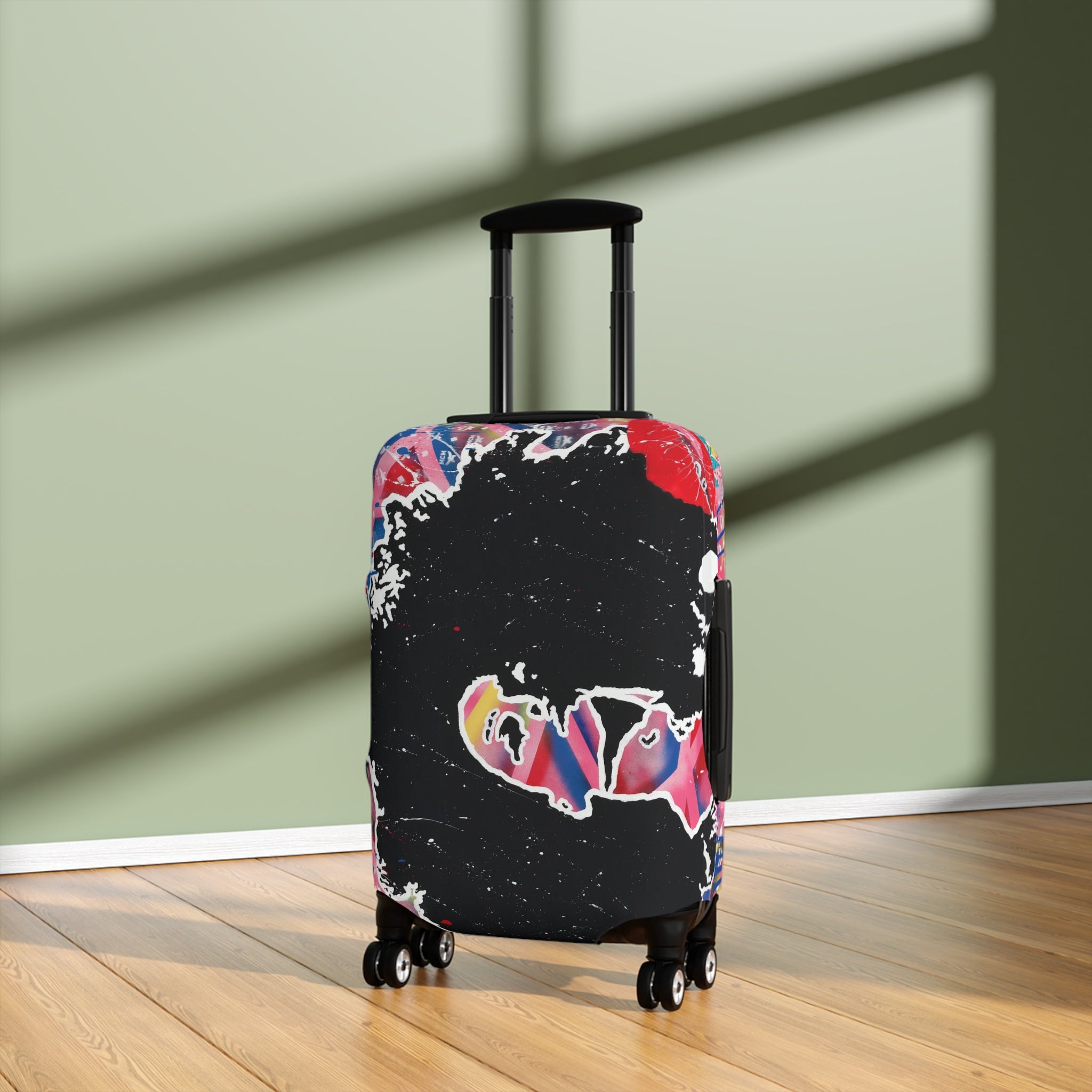 Embodied Luggage Cover — Colorful Afrocentric Travel Protector