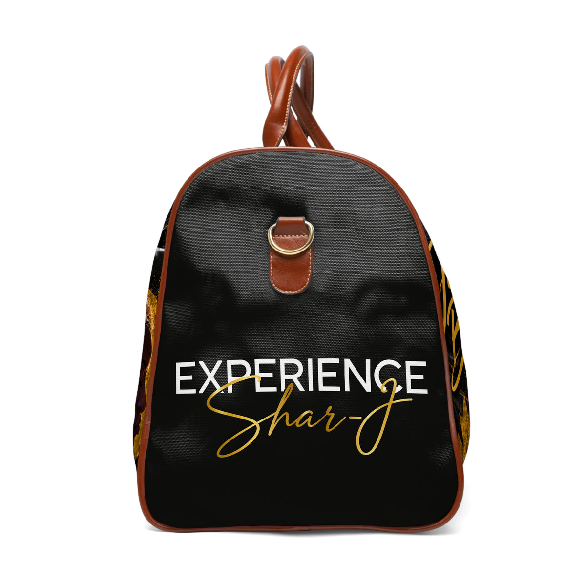 JULLY BLACK Waterproof Travel Bag — Stylish Black Heritage Portrait Weekend Duffle
