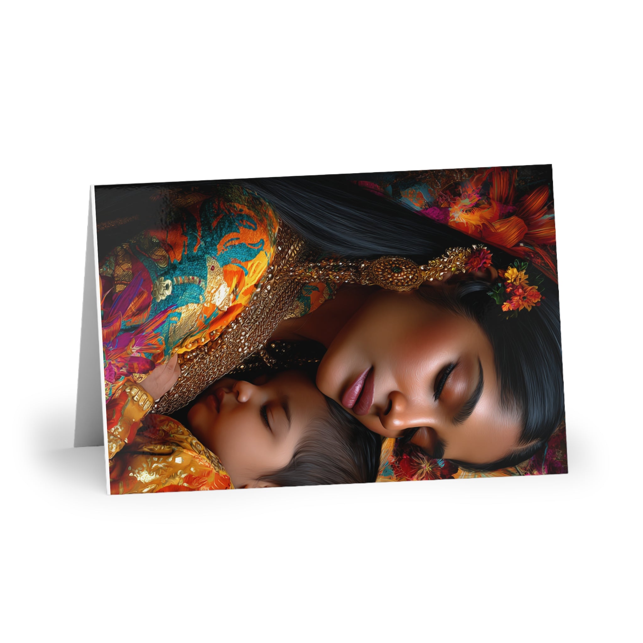 Greeting Card — Mother and Child Indian Portrait Sympathy & Celebration Card