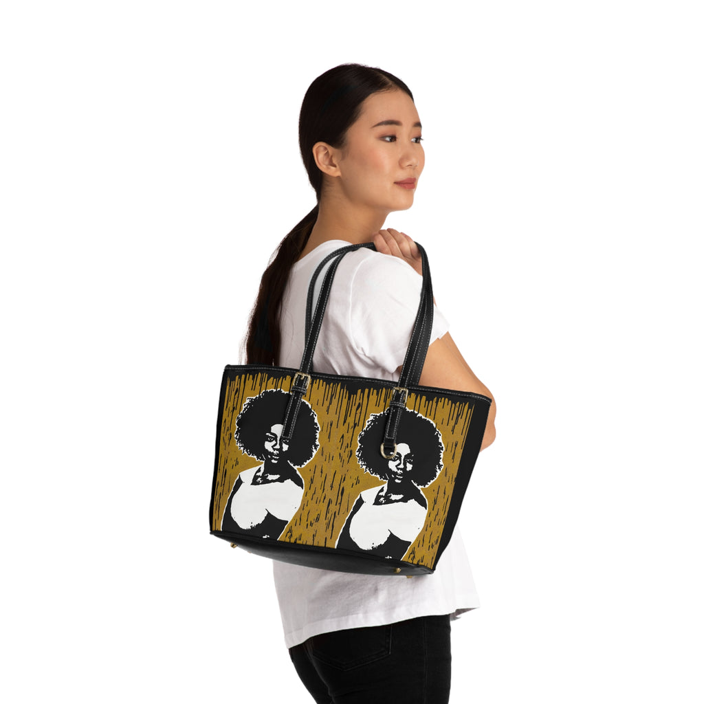 "Viola Davis Gold Series Tribute" PU Leather Shoulder Bag