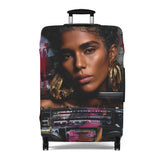 Portrait Art Luggage Cover — Bold Woman Face Travel Protector