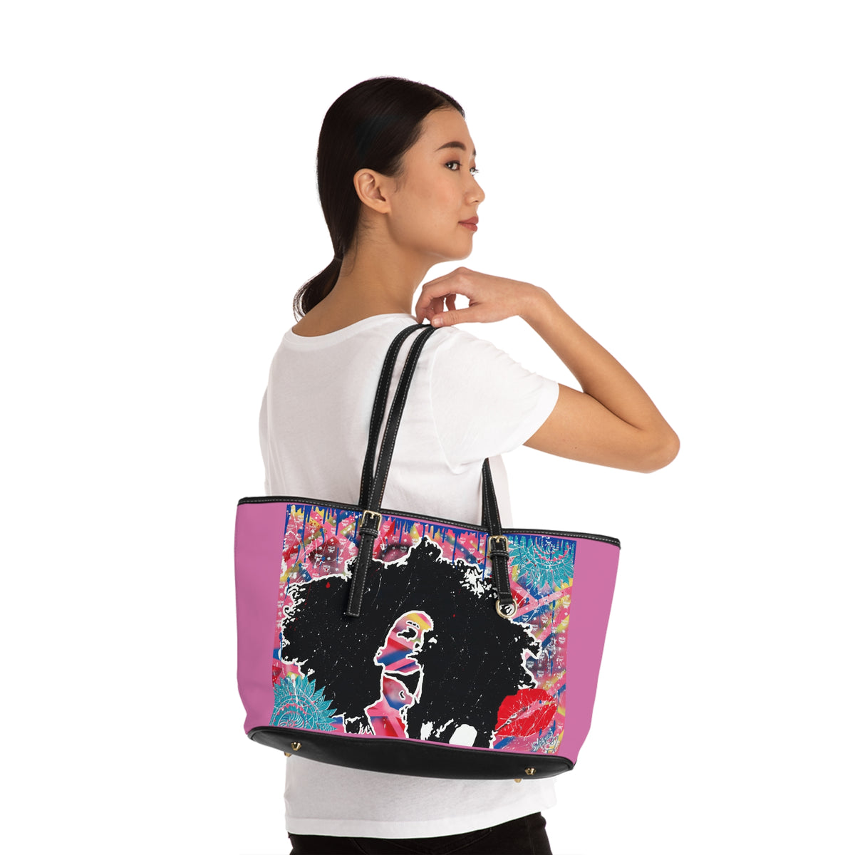 "Embodied " PU Leather Shoulder Bag