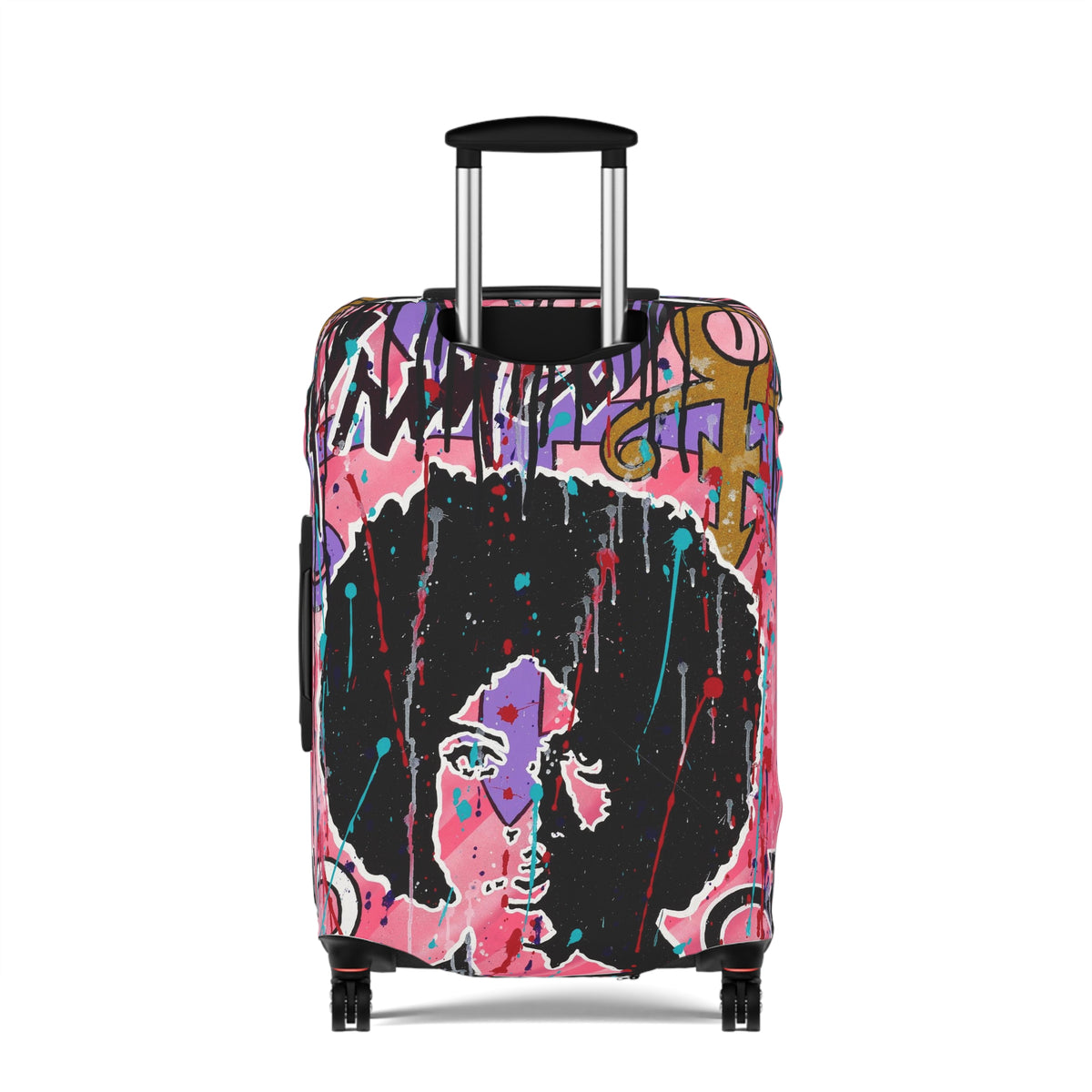 Pop Art Afro Portrait Luggage Cover – Colorful Graffiti Travel Protector