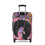 Pop Art Afro Portrait Luggage Cover – Colorful Graffiti Travel Protector