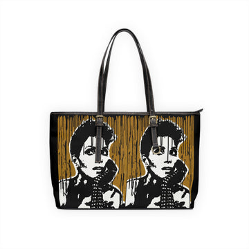 " Halle Berry Gold Series Tribute" PU Leather Shoulder Bag