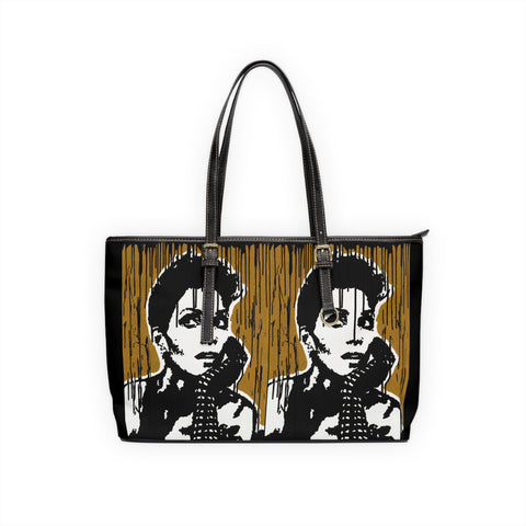 " Halle Berry Gold Series Tribute" PU Leather Shoulder Bag
