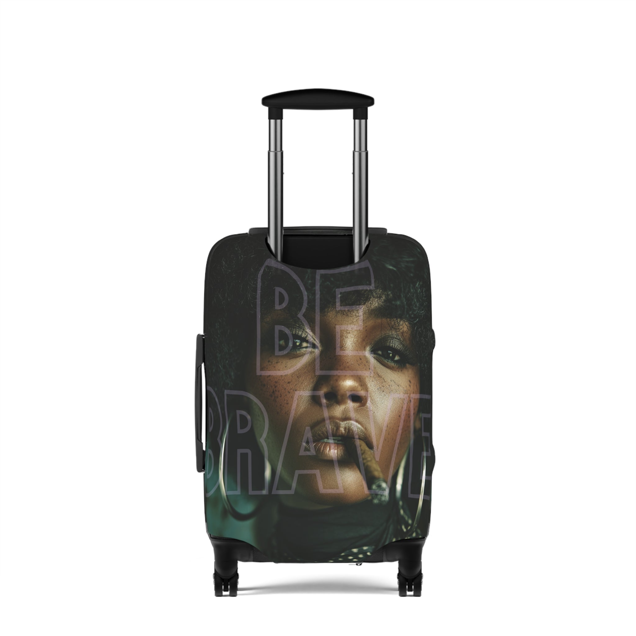 Luggage Cover - 'Be Raw' Portrait Travel Suitcase Protector
