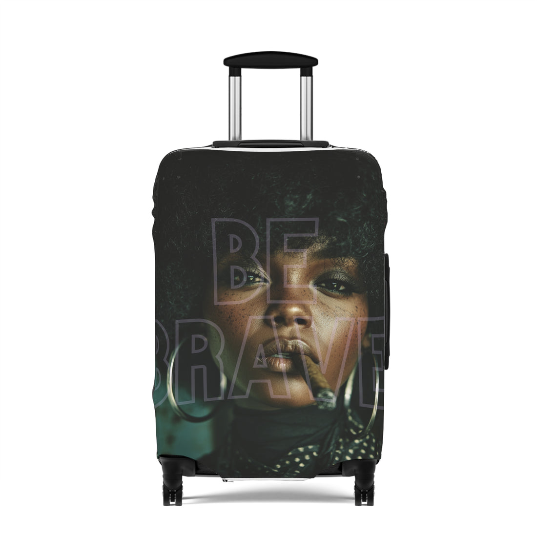 Luggage Cover - 'Be Raw' Portrait Travel Suitcase Protector
