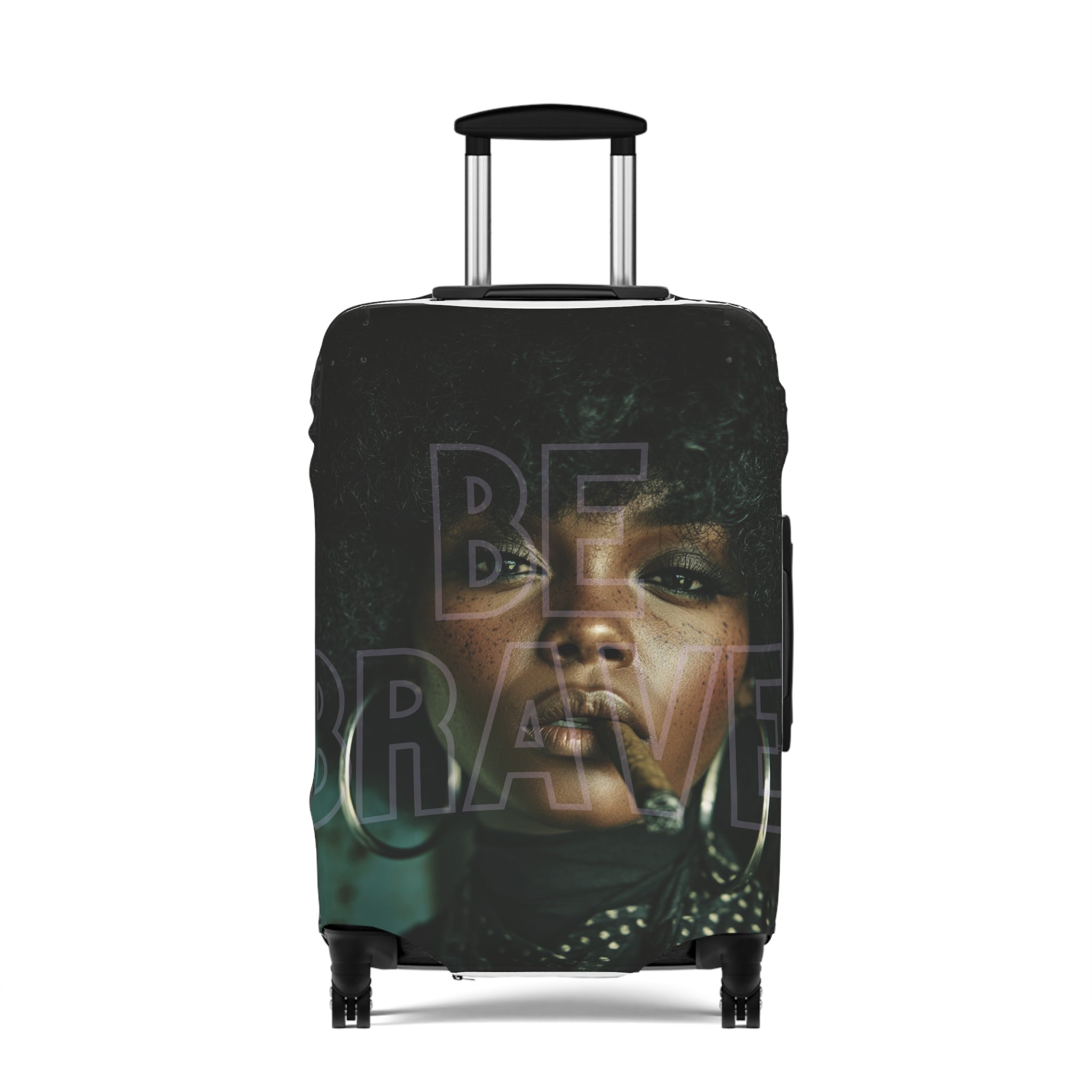 Luggage Cover - 'Be Raw' Portrait Travel Suitcase Protector