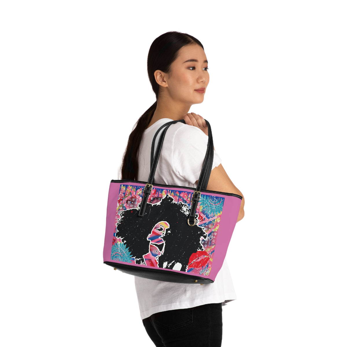"Embodied " PU Leather Shoulder Bag