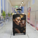 Luggage Cover – 'Love' Portrait Travel Suitcase Cover (Elegant Black Women Design)