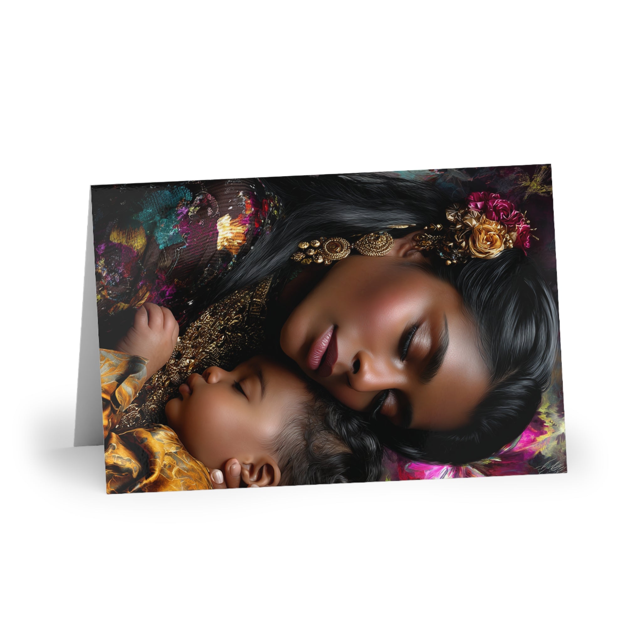Mother and Child Fine Art Greeting Card — Emotional Keepsake Card for Mother’s Day, New Baby, or Comfort