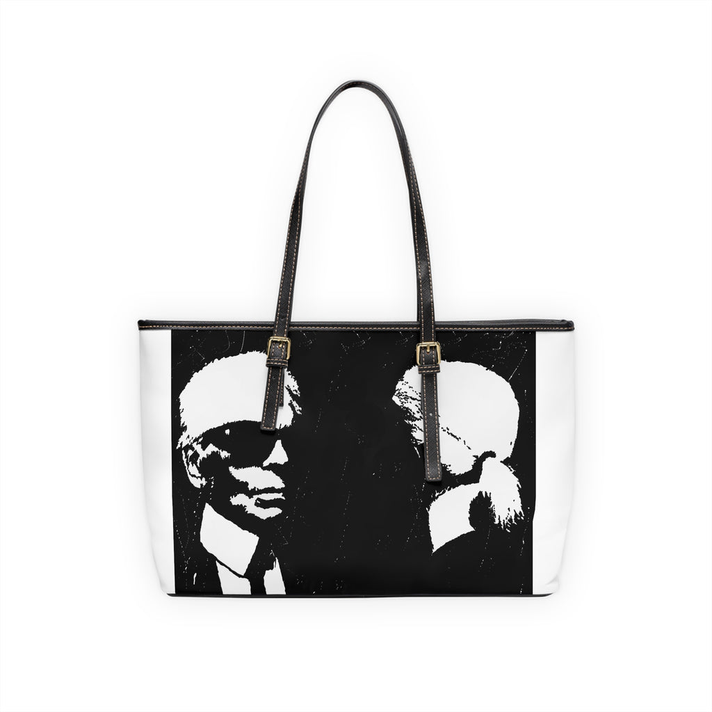 "Label Whore Karl Lagerfeld Tribute" PU Leather Shoulder Bag