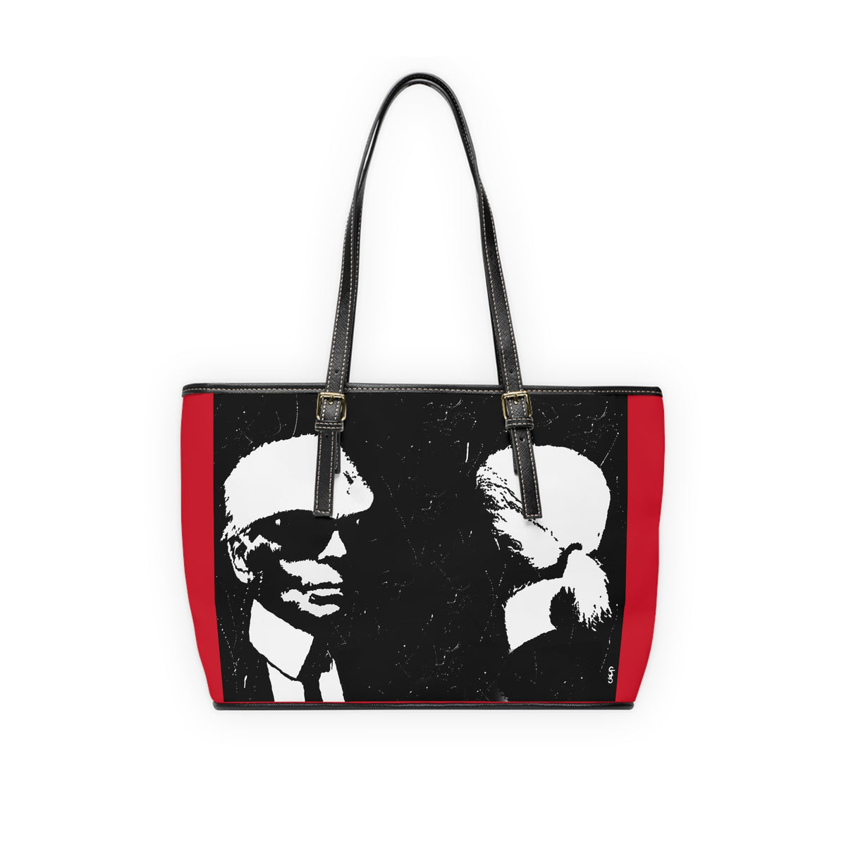"Label Whore 2-Karl Lagerfeld"  PU Leather Shoulder Bag