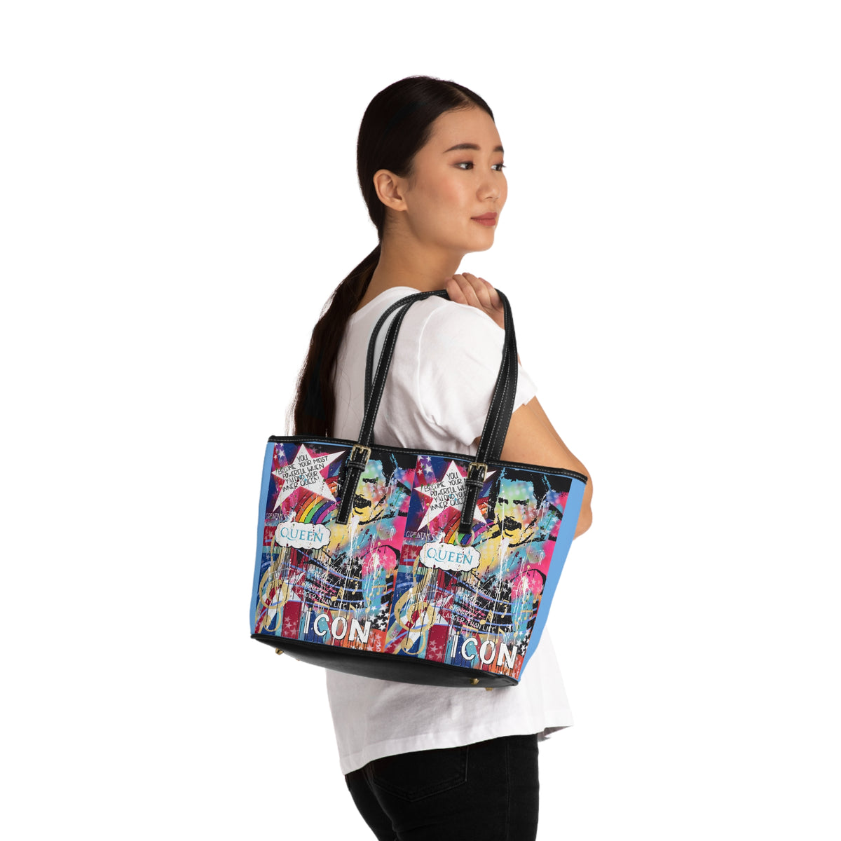 "Find Your Inner Queen-Freddie  Mercury" PU Leather Shoulder Bag