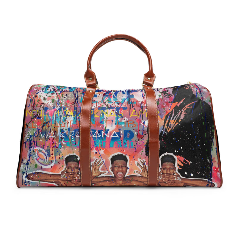 "No Hate Just Love" Waterproof Travel Bag