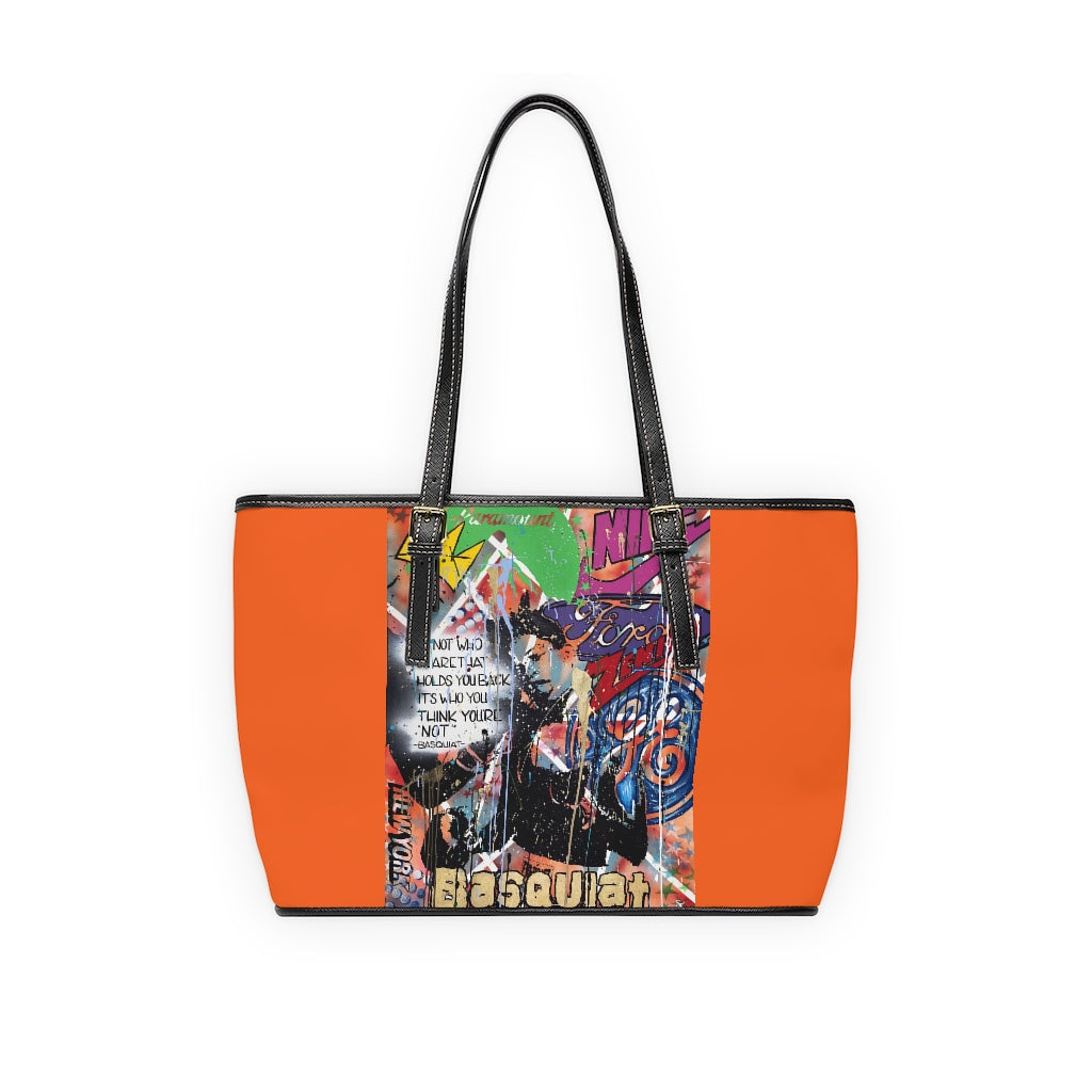 "Basquiat/Warhol Tribute" PU Leather Shoulder Bag