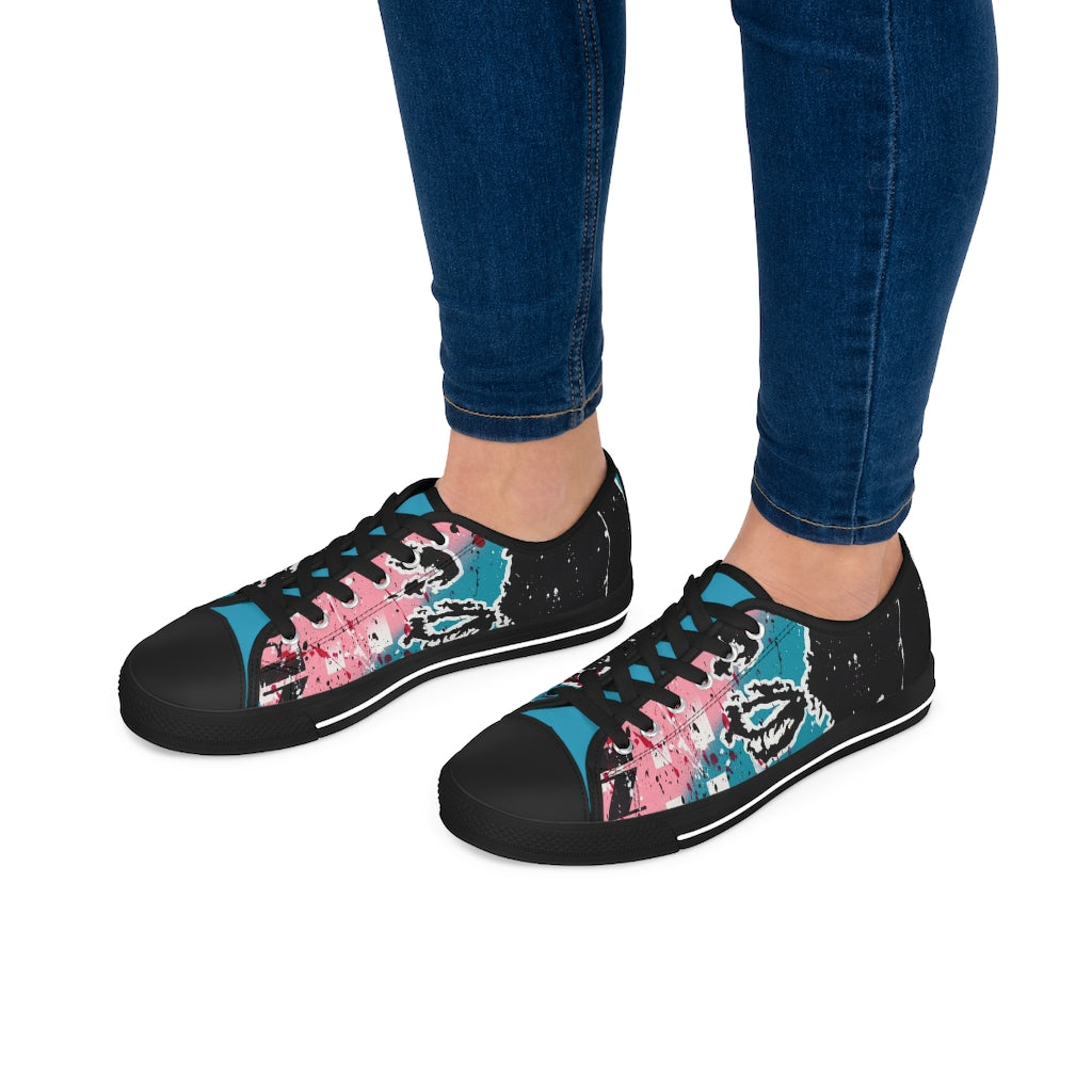 "Unbothered Inspired By Grace Jones" Women's Low Top Sneakers