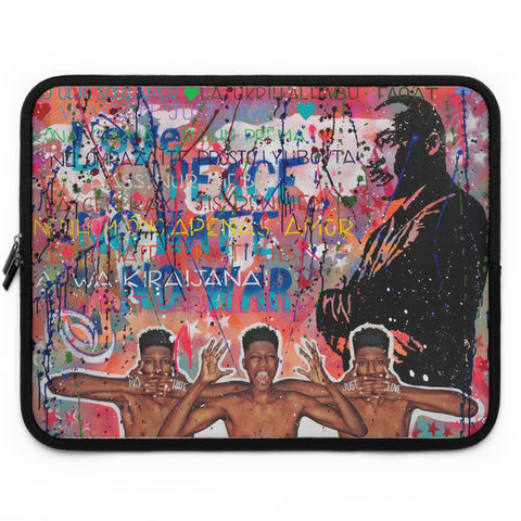"No Hate Just Love" Laptop Sleeve