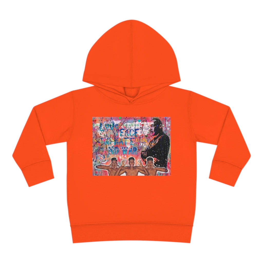 'No Hate Just Love" Toddler Pullover Fleece Hoodie