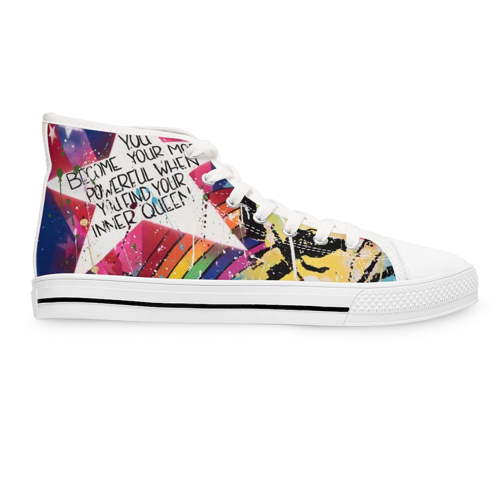 " Find Your Inner Queen" Women's High Top Sneakers