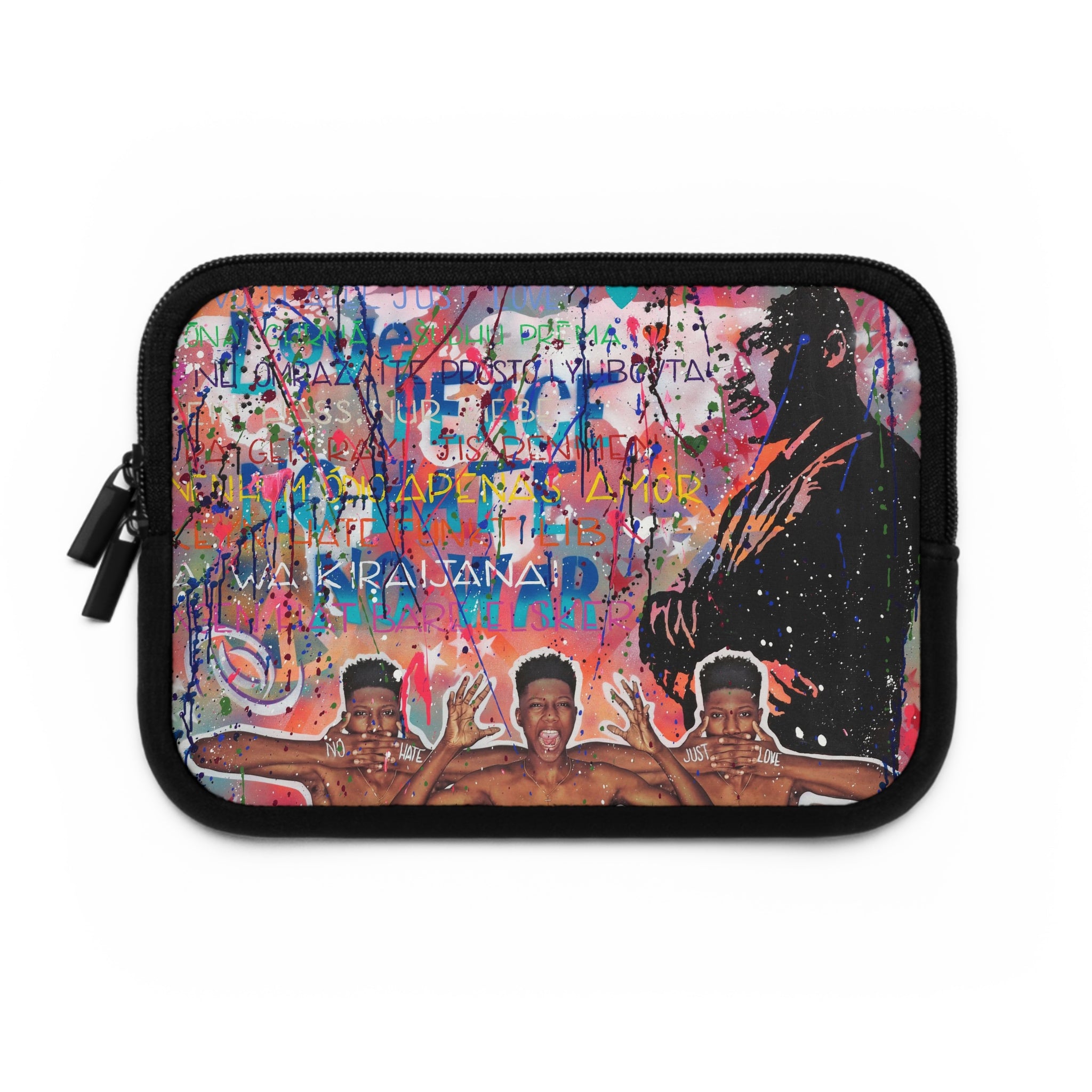 "No Hate Just Love" Laptop Sleeve
