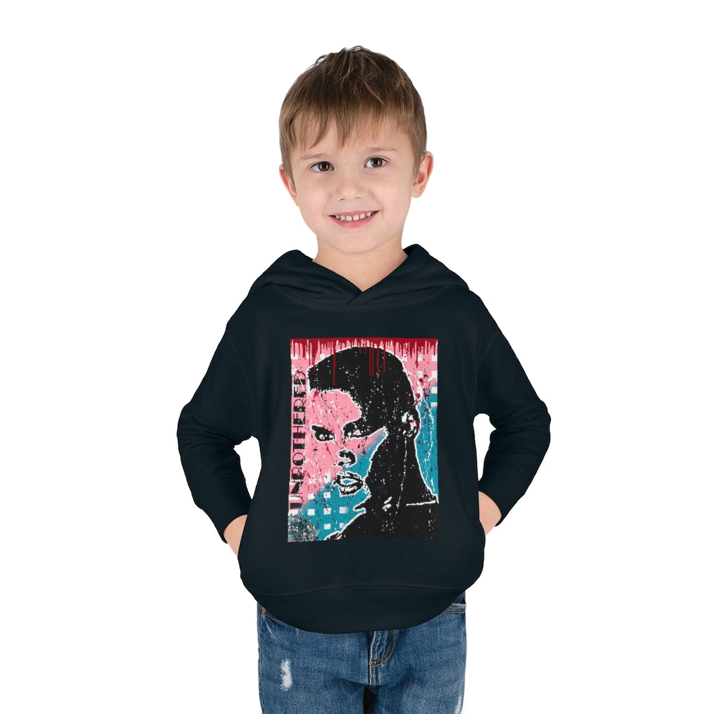 "Unbothered-Grace Jones" " Toddler Pullover Fleece Hoodie