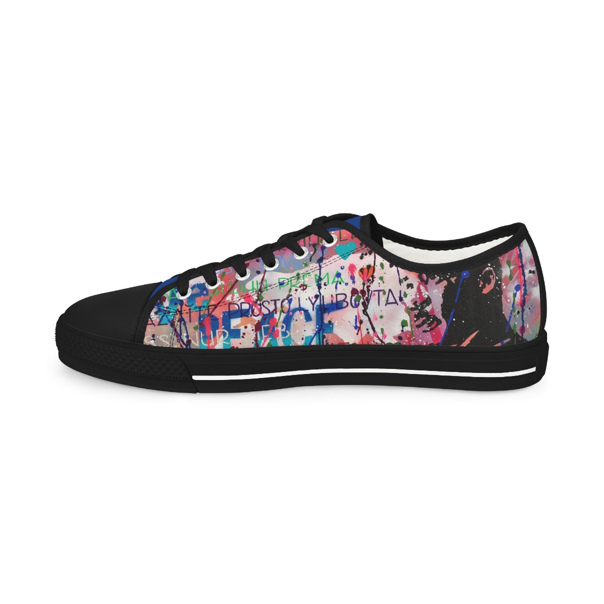 "No Hate Just Love" Men's Low Top Sneakers