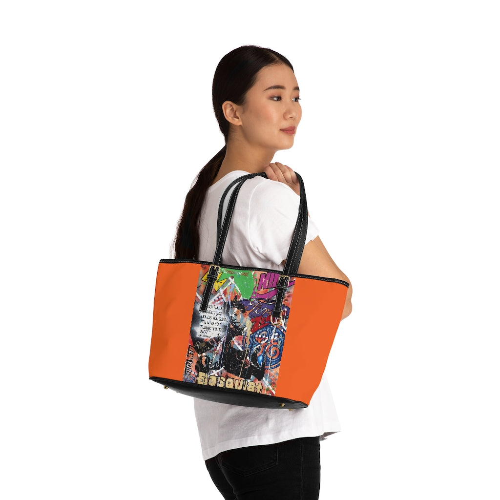 "Basquiat/Warhol Tribute" PU Leather Shoulder Bag