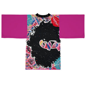 "Embodied-Diana Ross" Long Sleeve Kimono Robe