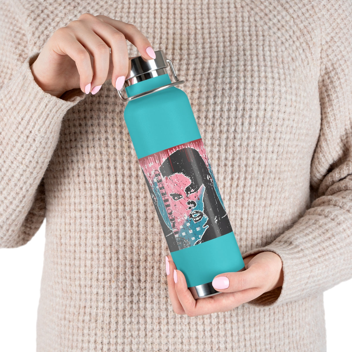 "Unbothered-Inspired By Grace Jones" Copper Vacuum Insulated Bottle, 22oz