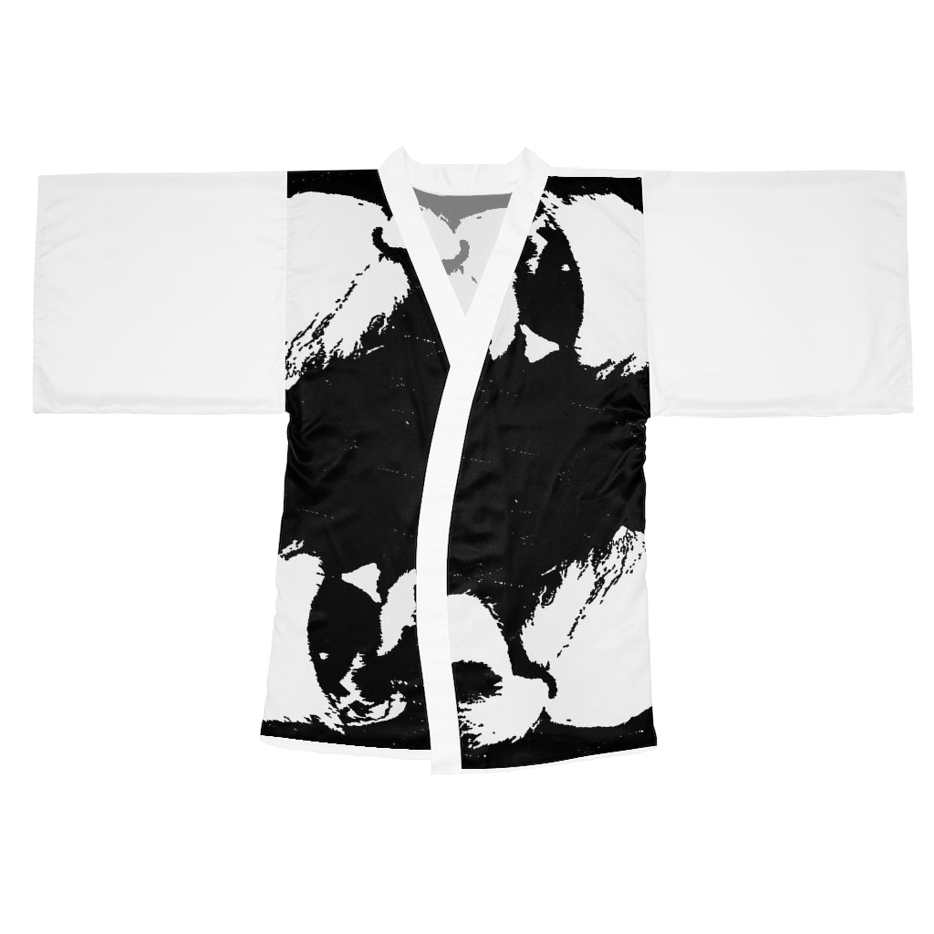 "Label Whore" Long Sleeve Kimono Robe