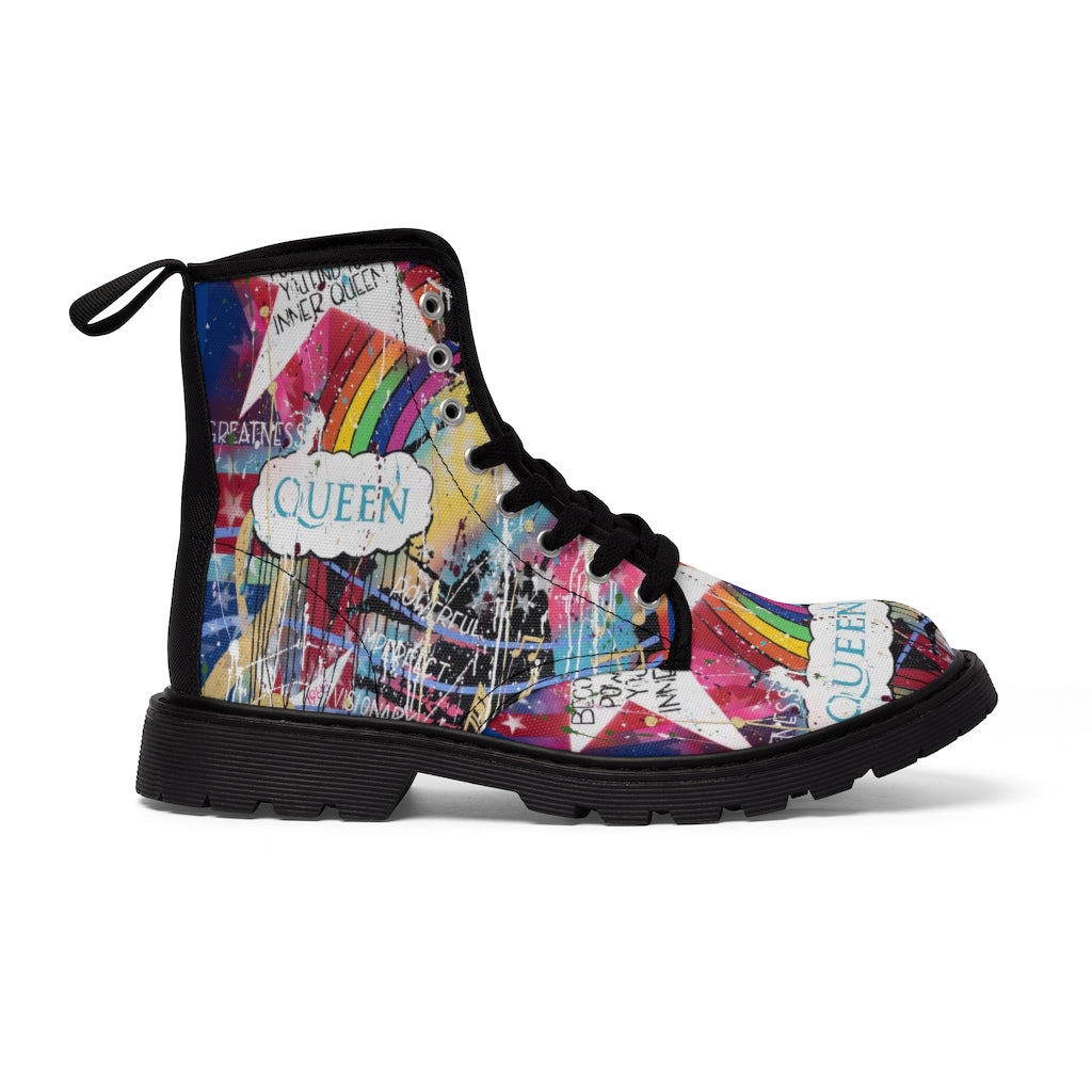 "Find Your Inner Queen" Men's Canvas Boots