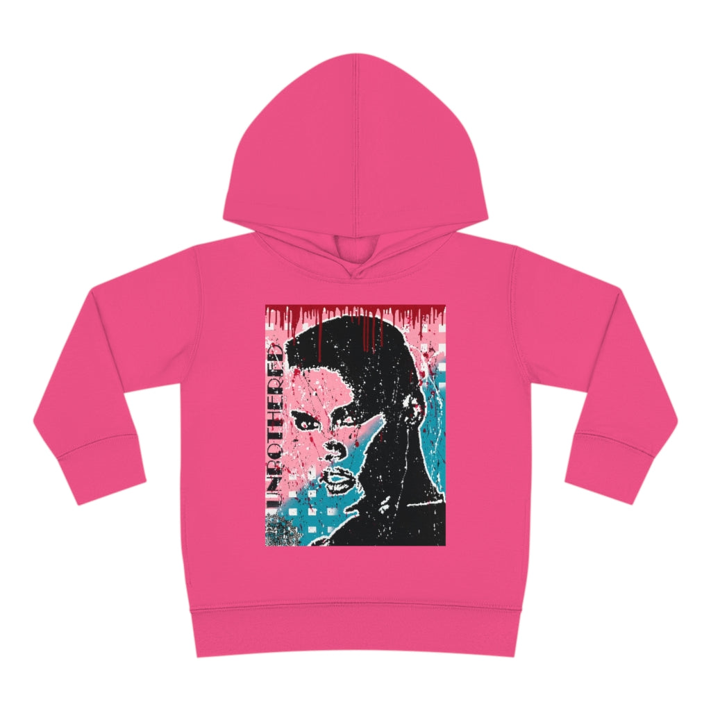 "Unbothered-Grace Jones" " Toddler Pullover Fleece Hoodie