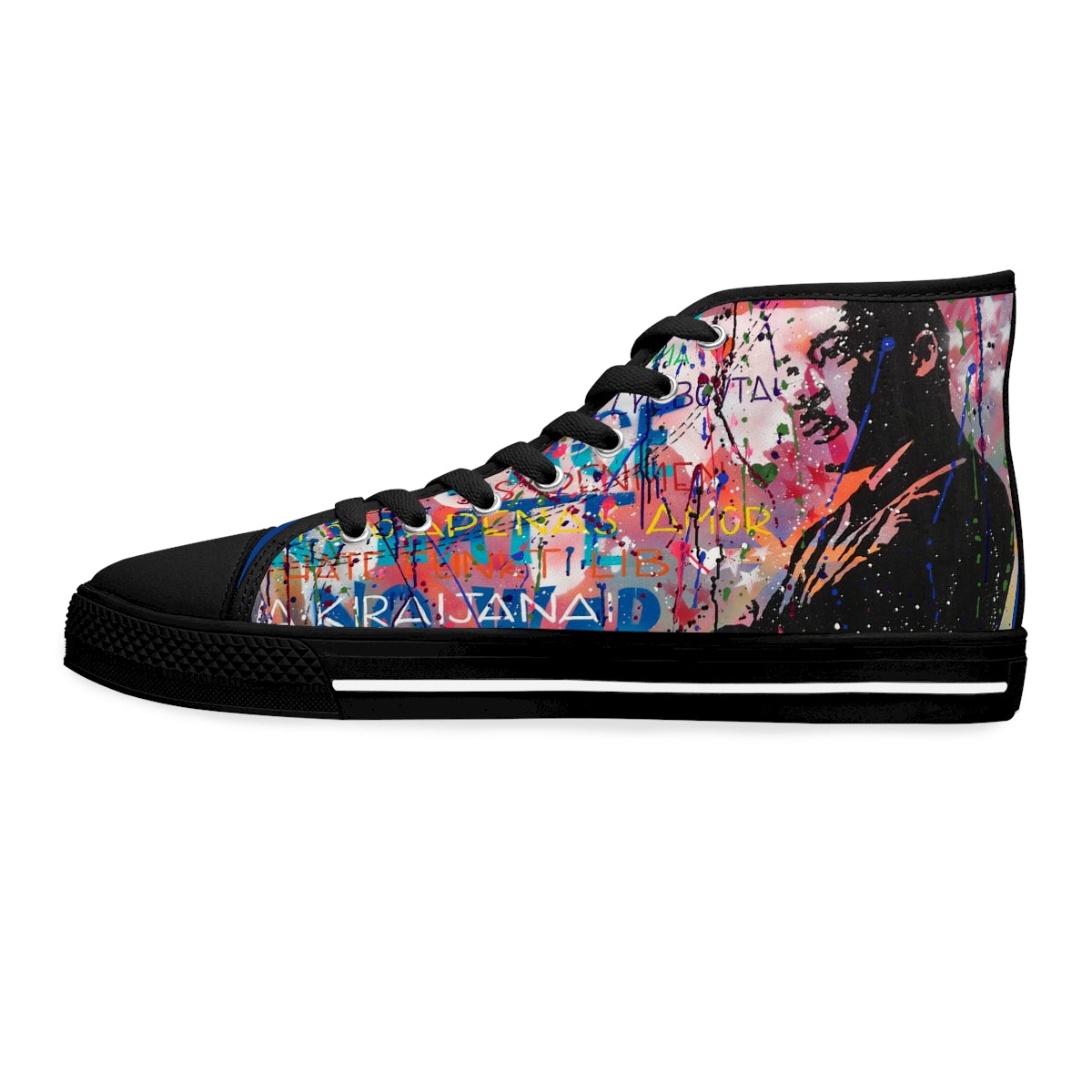 "No Hate Just Love" Women's High Top Sneakers