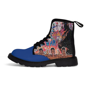 "No Hate Just Love" Men's Canvas Boots