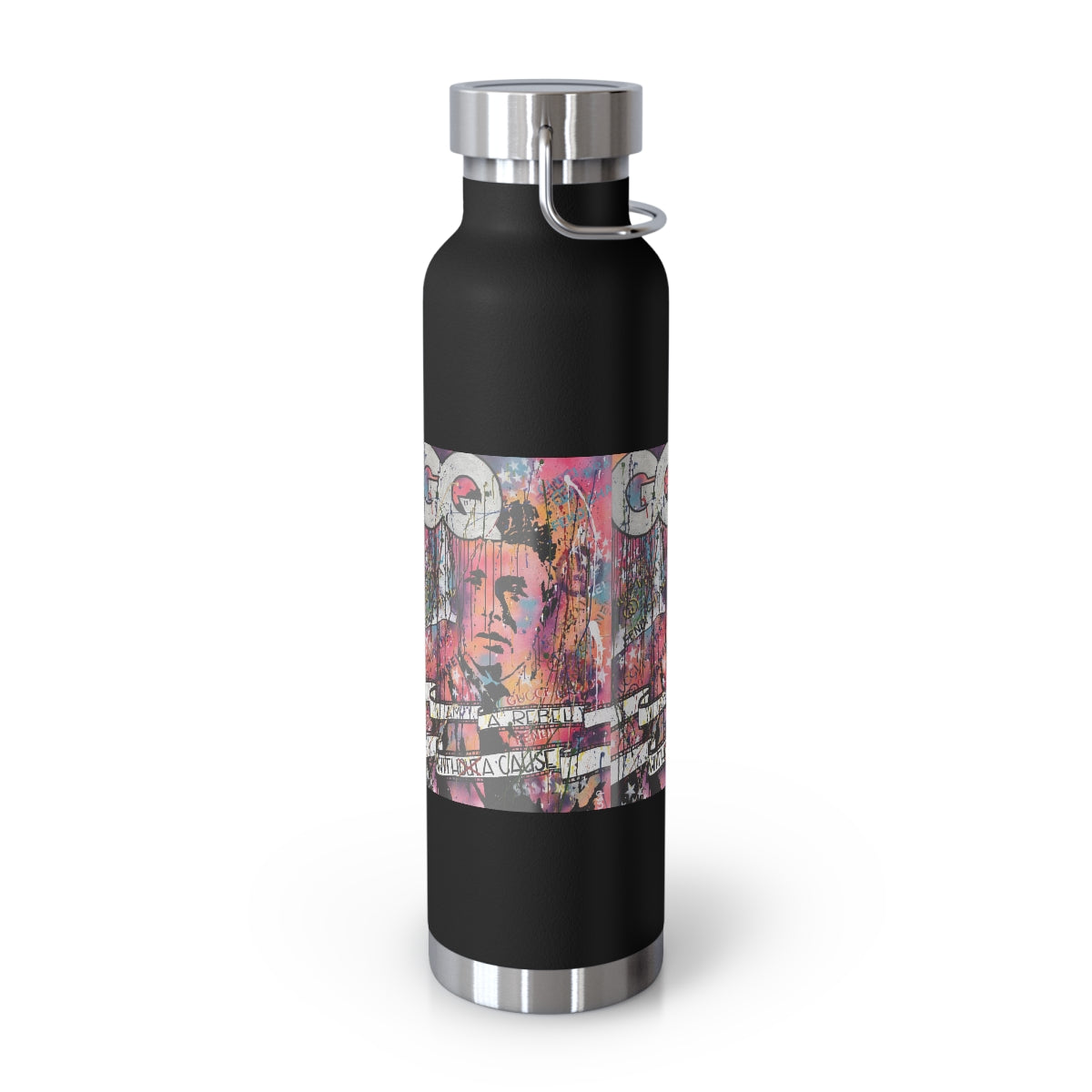"Rebel With A Cause- Inspired By James Dean" Copper Vacuum Insulated Bottle, 22oz