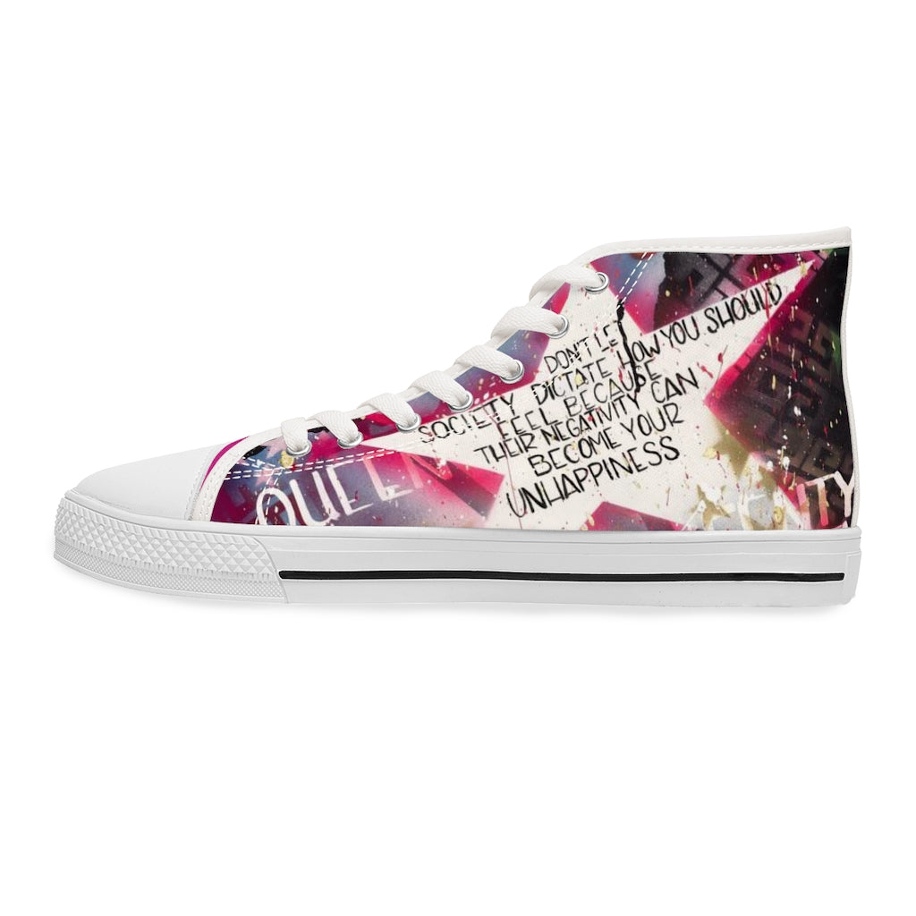 "Be The Boss" Women's High Top Sneakers